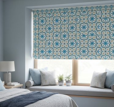 Raambekleding slaapkamer blue en bruin beija - TenStickers