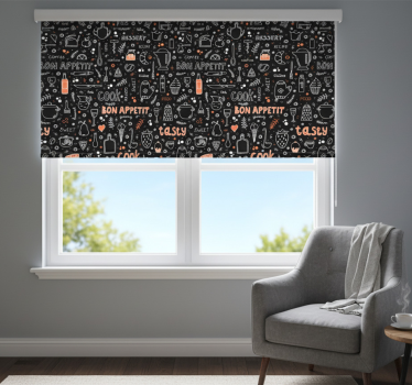 Raambekleding slaapkamer bon appétit patroon - TenStickers