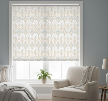 Raambekleding slaapkamer botanisch retro bloemenpatroon - TenStickers