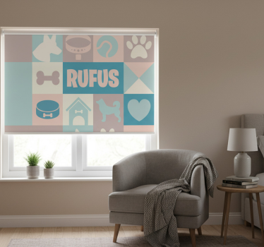 Raambekleding slaapkamer honden gepersonaliseerd - TenStickers