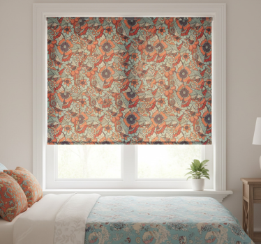 Raambekleding slaapkamer in bloemen paisley - TenStickers