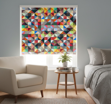 Raambekleding slaapkamer colorfuo mozaïek - TenStickers
