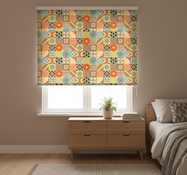 Raambekleding slaapkamer kleurrijke tegels - TenStickers