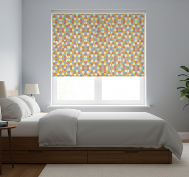 Raambekleding slaapkamer met geometrisch patroon - TenStickers