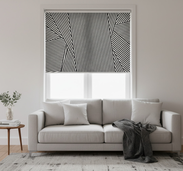 Raambekleding slaapkamer overlappende strepen - TenStickers
