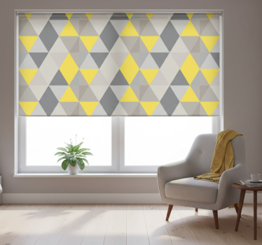 Raambekleding slaapkamer pantone driehoeken - TenStickers