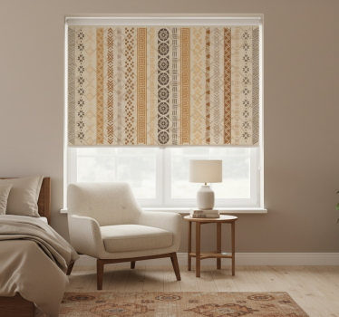 Raambekleding slaapkamer puzzelstempel effect bruin - TenStickers