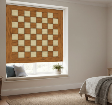 Raambekleding slaapkamer schaakbord - TenStickers