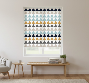 Raambekleding slaapkamer sober nordic driehoeken - TenStickers