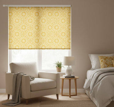 Raambekleding slaapkamer vintage vorm geel - TenStickers