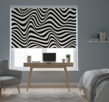 Raambekleding slaapkamer organic 3d strepen - TenStickers