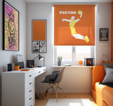 Gepersonaliseerd basketbal rolgordijn - TenStickers