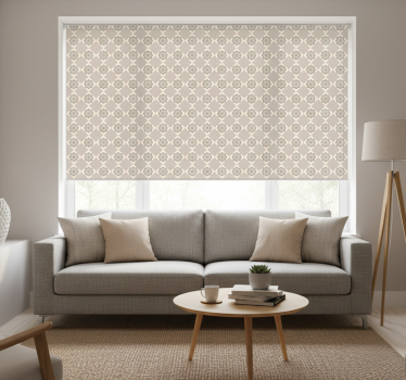 Rolgordijn beige cementbeige tegels - TenStickers