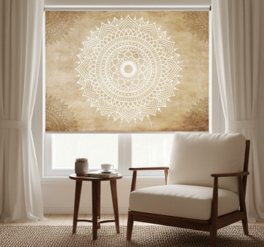 Rolgordijn beige met oude papierstructuur - TenStickers