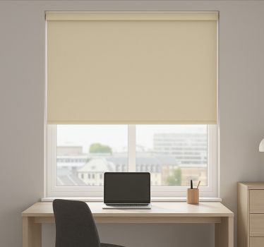 Rolgordijn kantoor eenvoudig beige - TenStickers