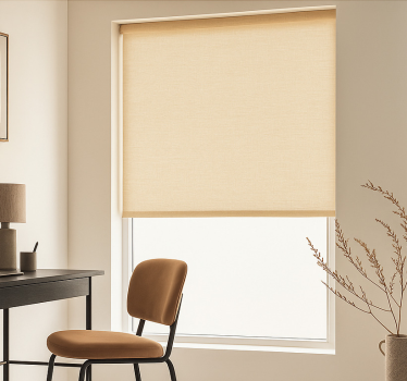 Rolgordijn kantoor eenvoudig beige doorzichtig - TenStickers