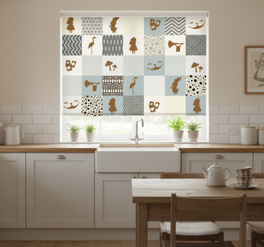 Rolgordijn keuken alice in wonderland - TenStickers