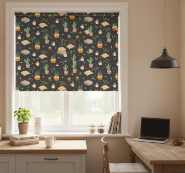 Rolgordijn keuken coffee en boeken - TenStickers