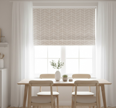 Rolgordijn keuken scandinavische stijl beige en wit - TenStickers