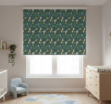 Rolgordijn kinderkamer abstract minimalistische patronen - TenStickers