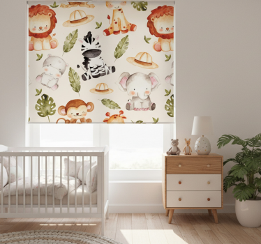 Rolgordijn kinderkamer beige safari - TenStickers