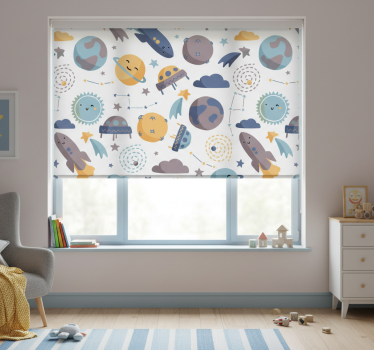 Rolgordijn kinderkamer blije ruimte - TenStickers