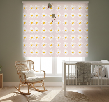 Rolgordijn kinderkamer bloemenillustratie boho stijl - TenStickers