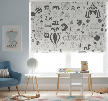 Rolgordijn kinderkamer circus noorderkleur - TenStickers