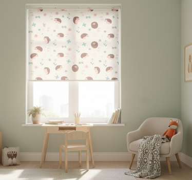Rolgordijn kinderkamer cute hedgehog collectie - TenStickers