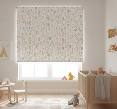 Rolgordijn kinderkamer eenvoudige symbolen op wit - TenStickers