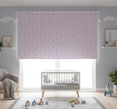Rolgordijn kinderkamer grijze minimalistische sterren - TenStickers