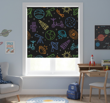 Rolgordijn kinderkamer hemelse verkenning - TenStickers