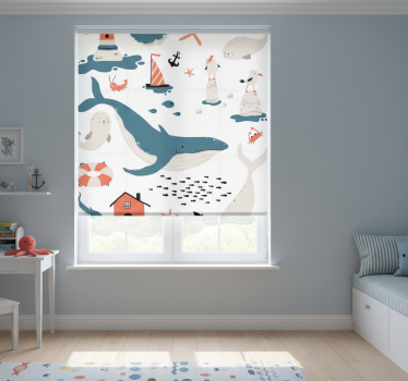 Rolgordijn kinderkamer in de zee - TenStickers