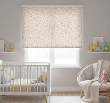 Rolgordijn kinderkamer kleine pastel bloemen - TenStickers