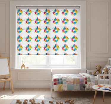 Rolgordijn kinderkamer kleur achtergrond - TenStickers
