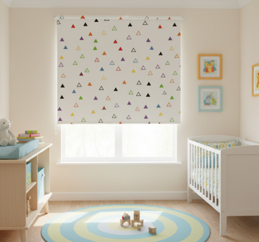 Rolgordijn kinderkamer kleurrijke holtes en driehoeken - TenStickers