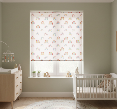 Rolgordijn kinderkamer kleurrijke regenboogpatronen - TenStickers