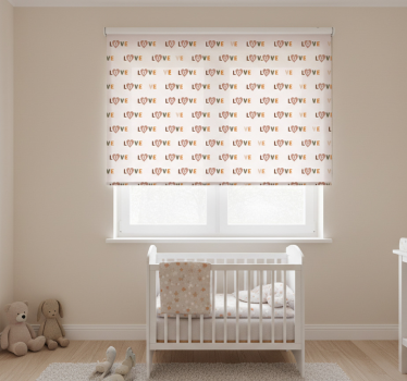Rolgordijn kinderkamer love word pastel stijl - TenStickers