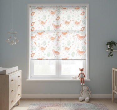 Rolgordijn kinderkamer minimalistische noordse vogels - TenStickers