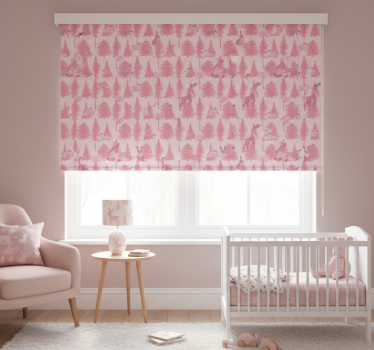 Rolgordijn kinderkamer mooie roze rendier - TenStickers