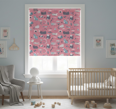 Rolgordijn kinderkamer nordic kittens - TenStickers