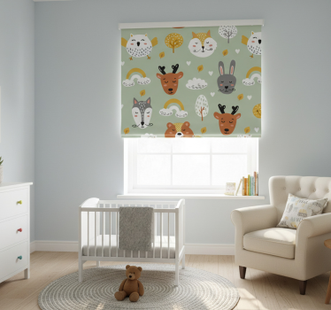 Rolgordijn kinderkamer nordic stijl bergen - TenStickers
