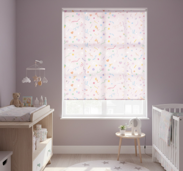 Rolgordijn kinderkamer patroon met schattige pastelconfetti - TenStickers
