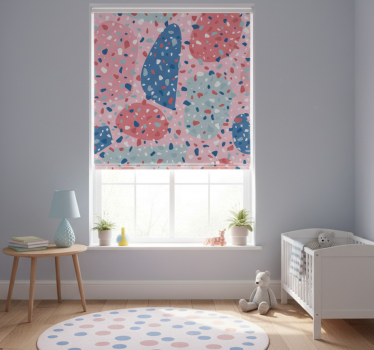 Rolgordijn kinderkamer pink terrazo - TenStickers