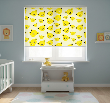 Rolgordijn kinderkamer schattig berenpatroon - TenStickers