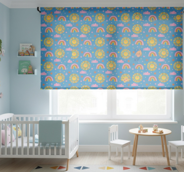 Rolgordijn kinderkamer speelse regenbogen - TenStickers