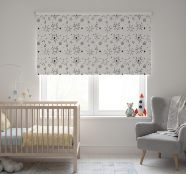 Rolgordijn kinderkamer sterren silhouet patroon - TenStickers