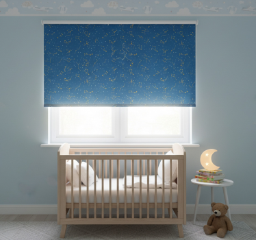 Rolgordijn kinderkamer sterrenhemel print - TenStickers