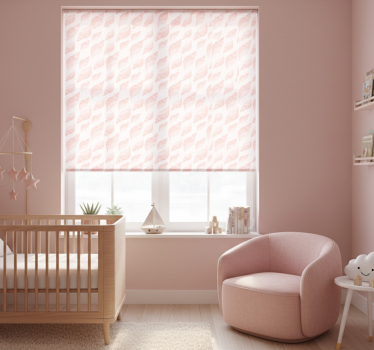 Rolgordijn kinderkamer trendy roze schelp patroon - TenStickers