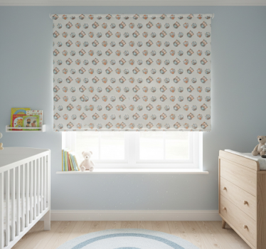 Rolgordijn kinderkamer uilenpatroon - TenStickers